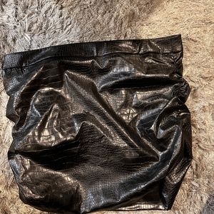 Faux leather skirt